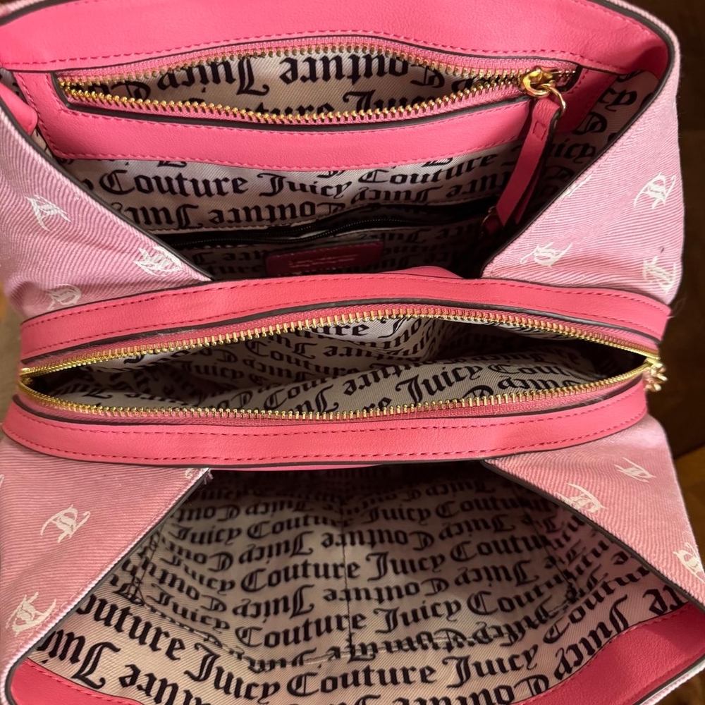 🎒NWT Juicy Couture Pink Backpack with Logo - Picture 3 of 4